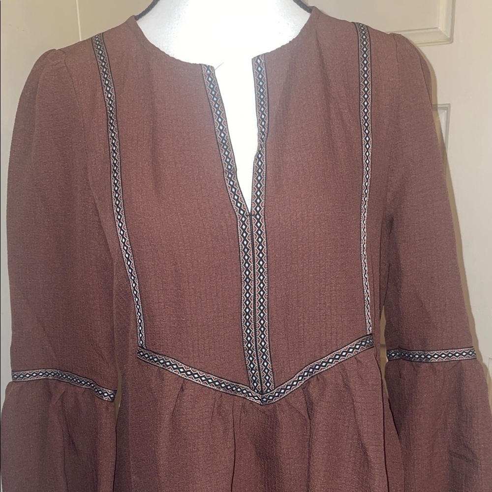 Rusttydustty Brown Bohemian Dress - Picture 3 of 5